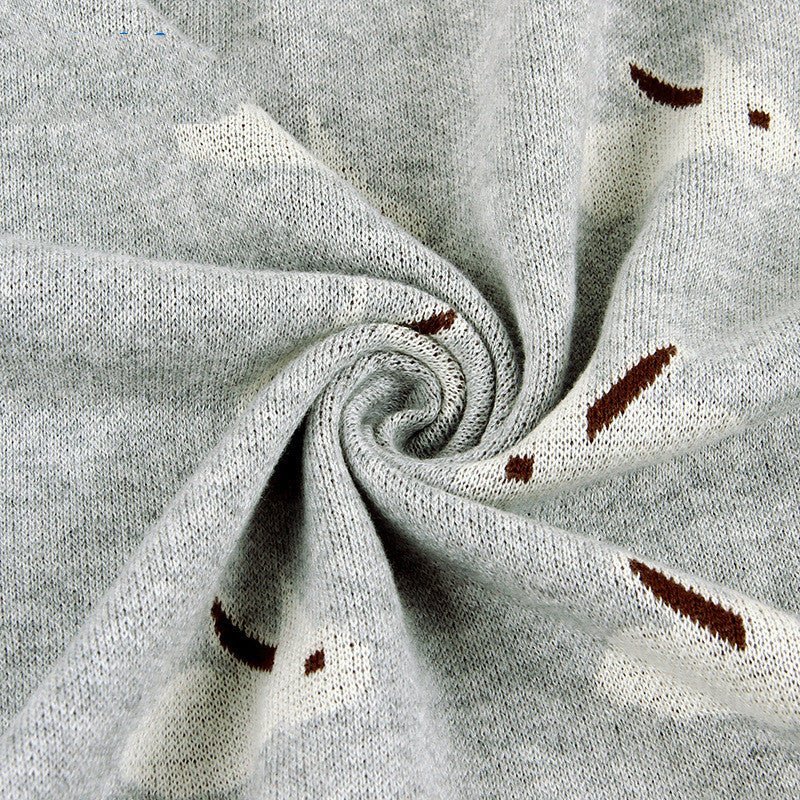 Baby Blanket Knitted Bunny Hug Blanket - Krosscanada