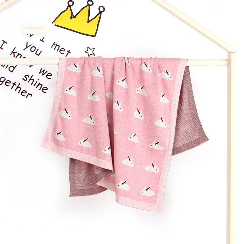 Baby Blanket Knitted Bunny Hug Blanket - Krosscanada