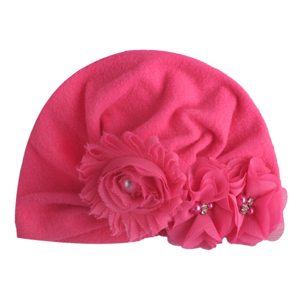 Baby Cotton Sun Flower Plus Four Flower Head Cap - Krosscanada