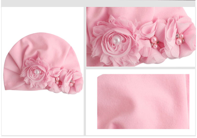 Baby Cotton Sun Flower Plus Four Flower Head Cap - Krosscanada