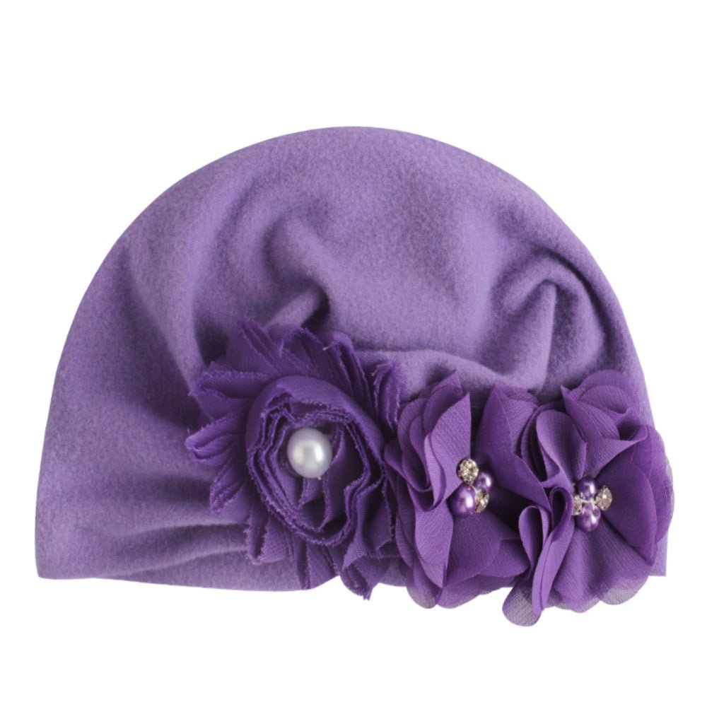 Baby Cotton Sun Flower Plus Four Flower Head Cap - Krosscanada