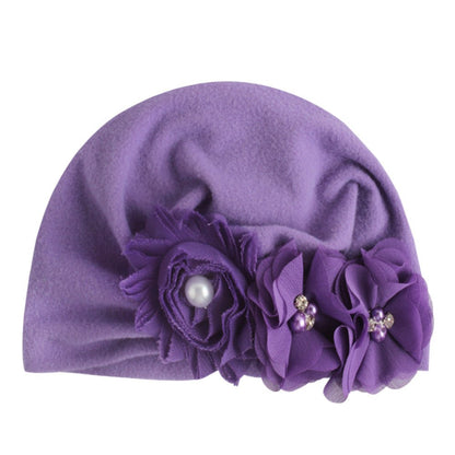 Baby Cotton Sun Flower Plus Four Flower Head Cap - Krosscanada