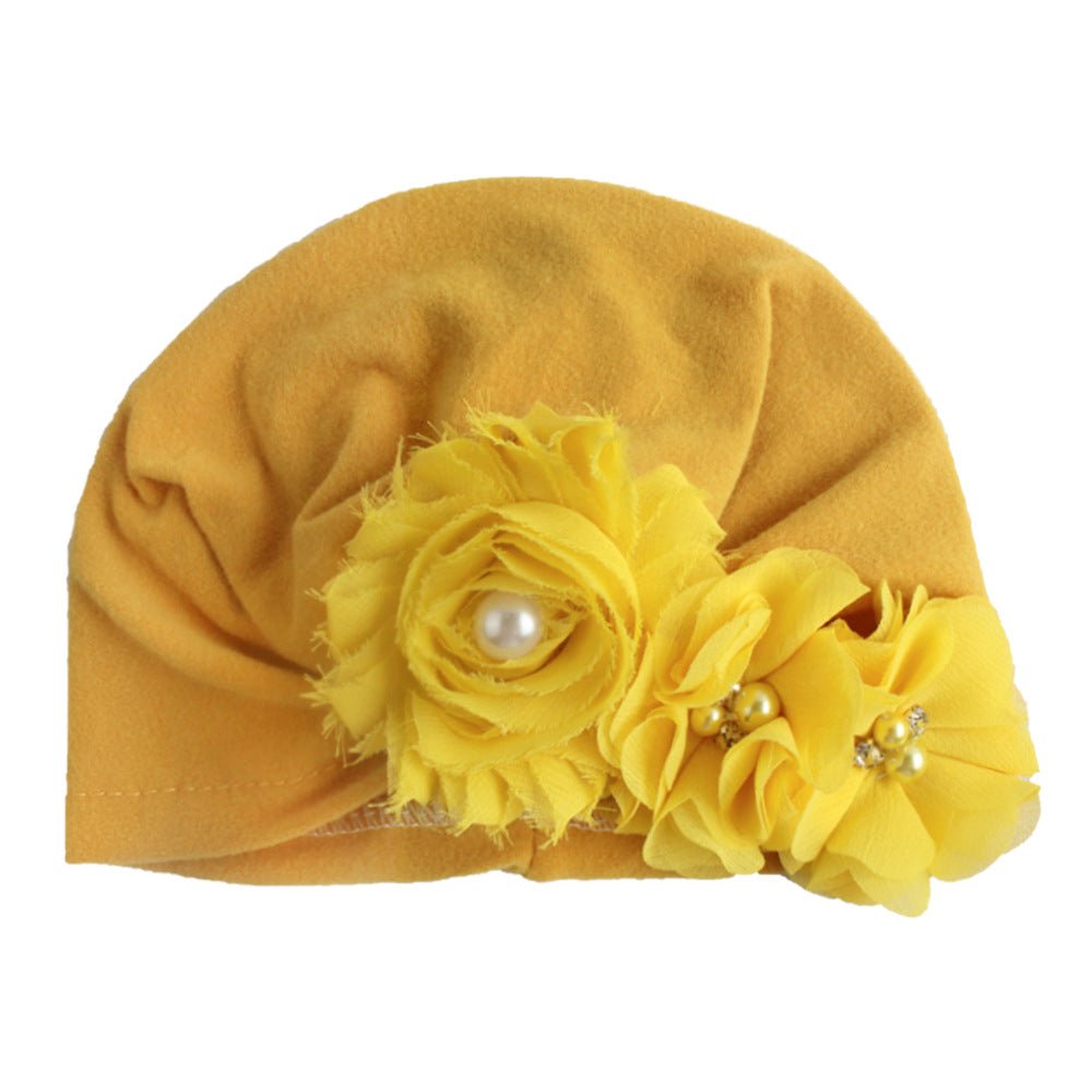 Baby Cotton Sun Flower Plus Four Flower Head Cap - Krosscanada