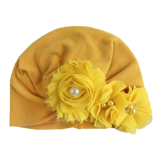 Baby Cotton Sun Flower Plus Four Flower Head Cap - Krosscanada