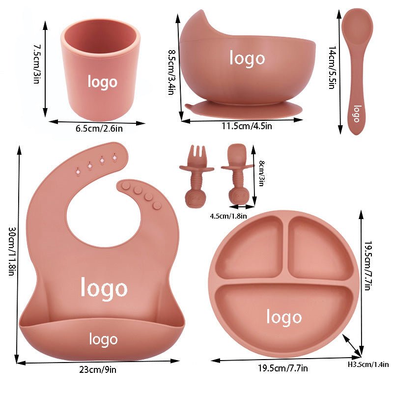 Baby Cutlery Set Silicone Bib Silicone Cup Spoon - Krosscanada