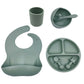 Baby Cutlery Set Silicone Bib Silicone Cup Spoon - Krosscanada