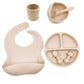 Baby Cutlery Set Silicone Bib Silicone Cup Spoon - Krosscanada