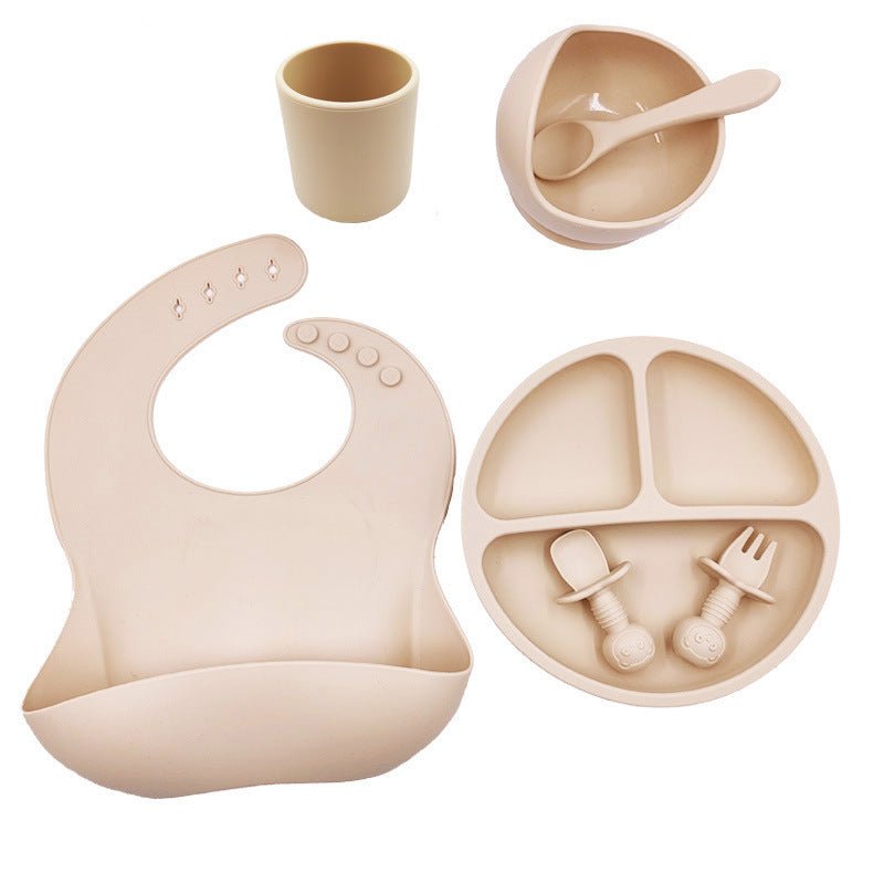 Baby Cutlery Set Silicone Bib Silicone Cup Spoon - Krosscanada