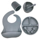 Baby Cutlery Set Silicone Bib Silicone Cup Spoon - Krosscanada