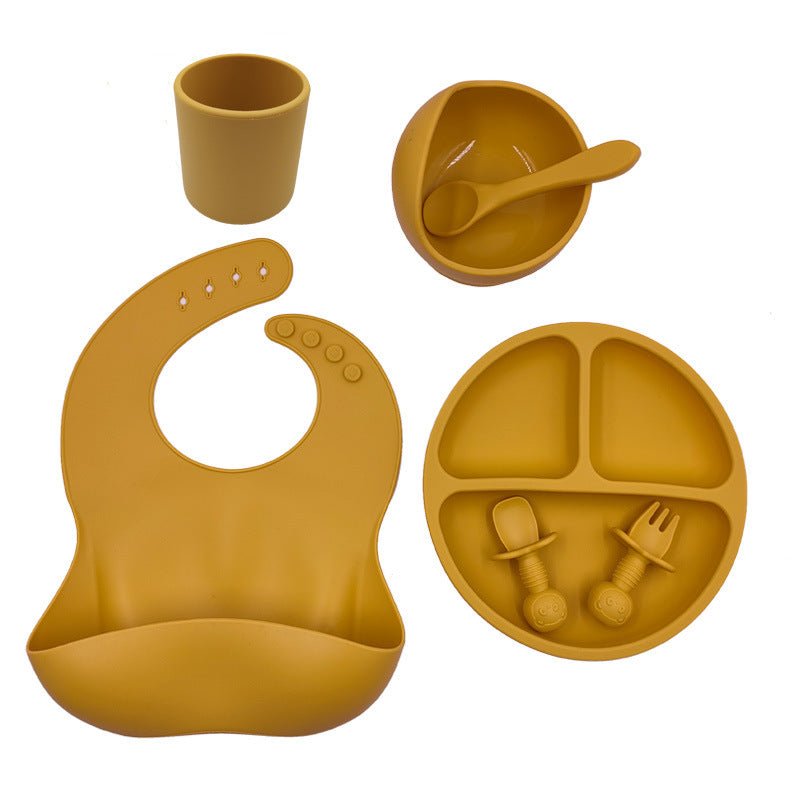 Baby Cutlery Set Silicone Bib Silicone Cup Spoon - Krosscanada