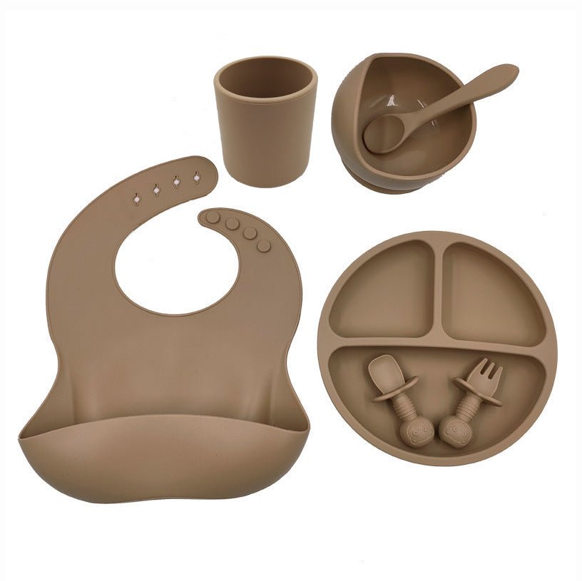 Baby Cutlery Set Silicone Bib Silicone Cup Spoon - Krosscanada