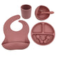 Baby Cutlery Set Silicone Bib Silicone Cup Spoon - Krosscanada