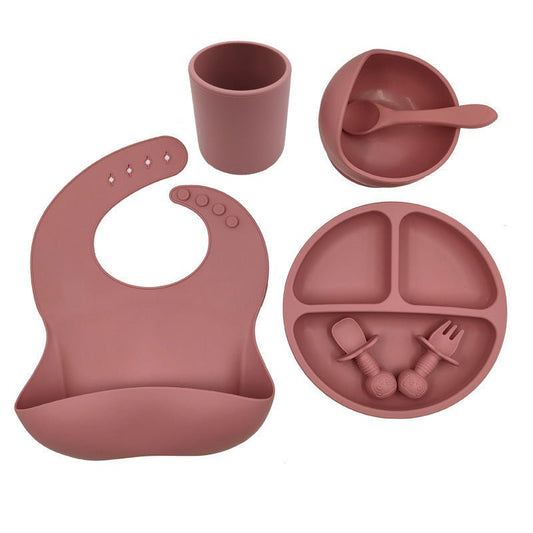 Baby Cutlery Set Silicone Bib Silicone Cup Spoon - Krosscanada