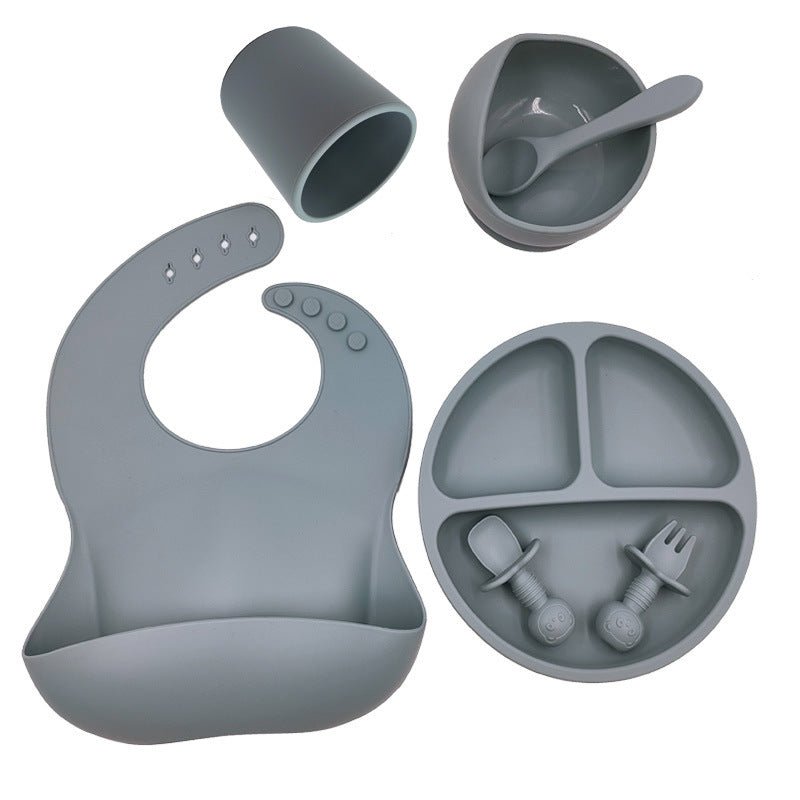 Baby Cutlery Set Silicone Bib Silicone Cup Spoon - Krosscanada