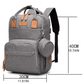 Baby Diaper Backback Large Capacity Mummy Nappy Bag Multifunctional Daypack with Pacifier Holder Changing Pad Stroller S - Krosscanada