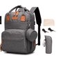 Baby Diaper Backback Large Capacity Mummy Nappy Bag Multifunctional Daypack with Pacifier Holder Changing Pad Stroller S - Krosscanada