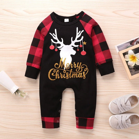 Baby New Year Santa's Elk Romper - Krosscanada