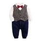 Baby One - year - old Dress Bow Tie Shirt Gentleman Romper - Krosscanada