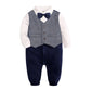 Baby One - year - old Dress Bow Tie Shirt Gentleman Romper - Krosscanada
