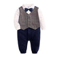 Baby One - year - old Dress Bow Tie Shirt Gentleman Romper - Krosscanada