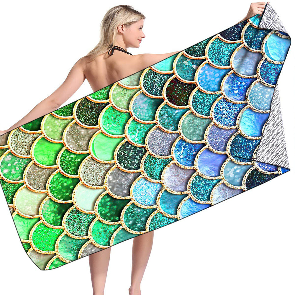 Microfiber Variety Bath Towel Towel Sea Stand Holiday Rectangular Sand Shawl 3D Printing