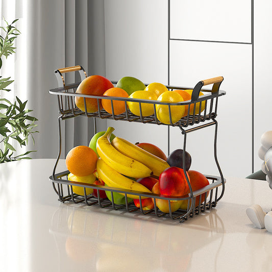 Fruit Shelf Vegetable Shelf Double Layer - KKscollecation