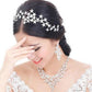 Bridal Crown Rhinestone Pearl Water Drop Hair Accessories Wedding Dress Ornaments - Krosscanada