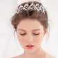 Bridal Crown Rhinestone Pearl Water Drop Hair Accessories Wedding Dress Ornaments - Krosscanada