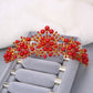 Bridal jewelry, Korean pearl red jewelry three sets, Europe and the United States Wedding Necklace, wedding accessories wholesale - Krosscanada