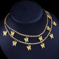 Butterfly Layered Necklace Hip Hop Pendant Necklace - Krosscanada