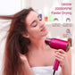 Water Ionic Hair Dryer, 1800W Blow Dryer With Magnetic Nozzle 2 Speed And 3 Heat Settings Powerful Low Noise Fast Drying Travel Hair Dryer For Home Travel - KKscollecation