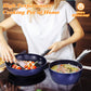 Frying Pan Sets Non Stick 3Pieces Blue 3D Diamond Cookware - KKscollecation