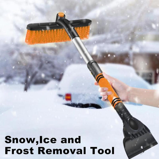 Car Cleaning Brush Ice Scraper Detachable Snow Shovel Brush Dust Remove Brush Auto Windshield Extendable Snow Brush Foam Handle - Krosscanada