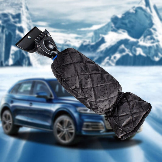 Car Windshield Snow Scraper Mitten With Durable Handle, Waterproof Snow Remover Glove With Warm Thick Soft Fleece - Krosscanada