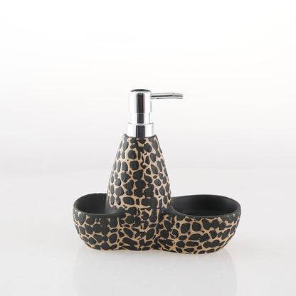 Ceramic Lotion Bottle With Sponge Seat Shower Bottle Creative Dual - use - Krosscanada