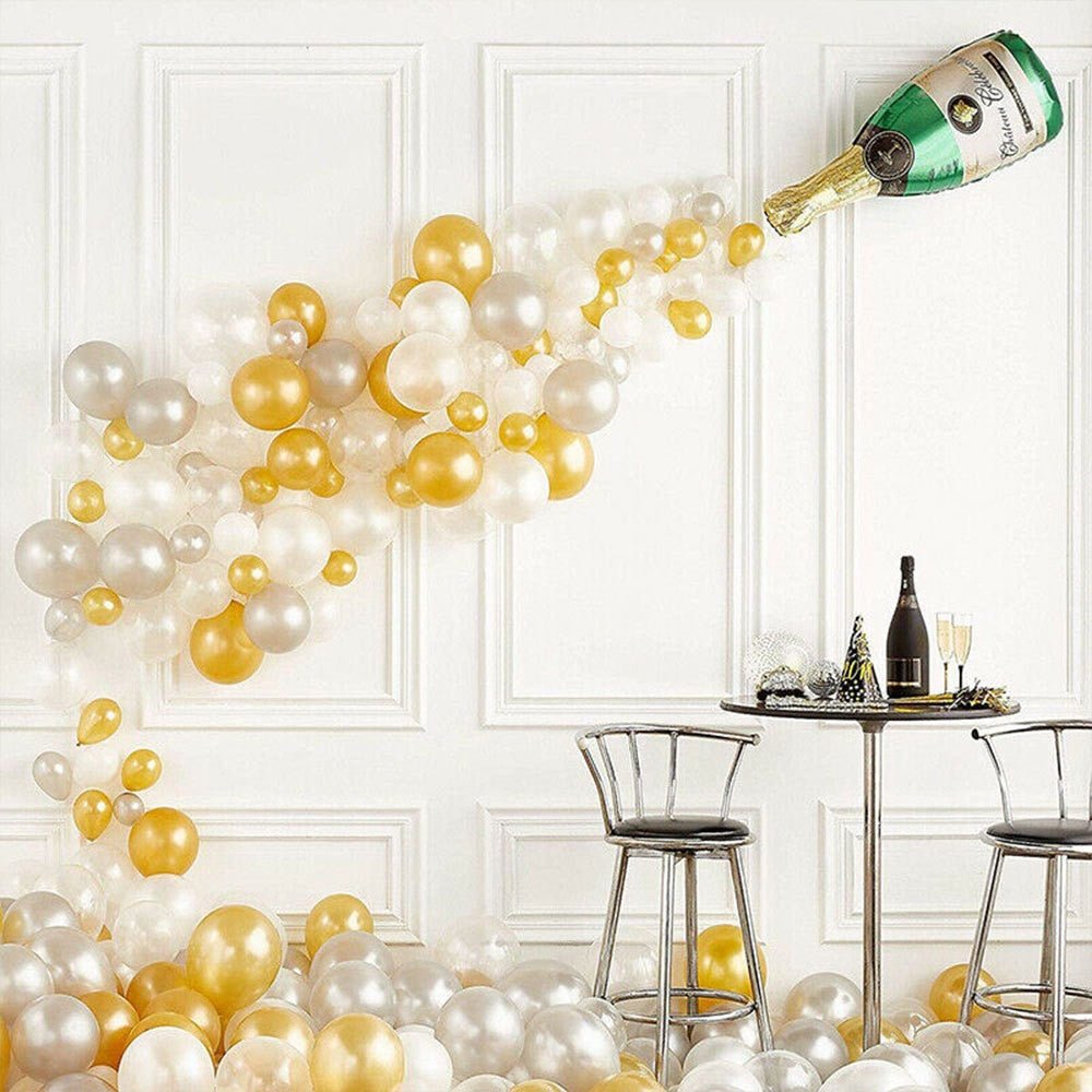 Champagne Balloon Large Size Champagne Cup Bottle Foil Latex Balloons - Krosscanada