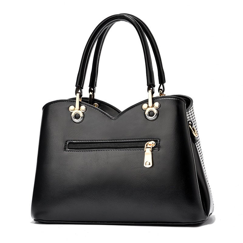 Check Color Block Shoulder Messenger Bag - Krosscanada