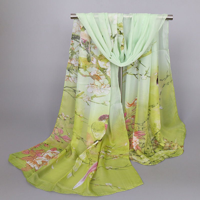 Chiffon Printed Chiffon Scarf For Women - Krosscanada