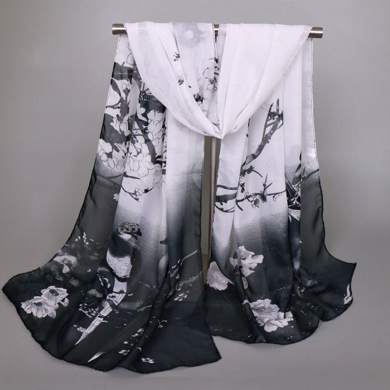 Chiffon Printed Chiffon Scarf For Women - Krosscanada