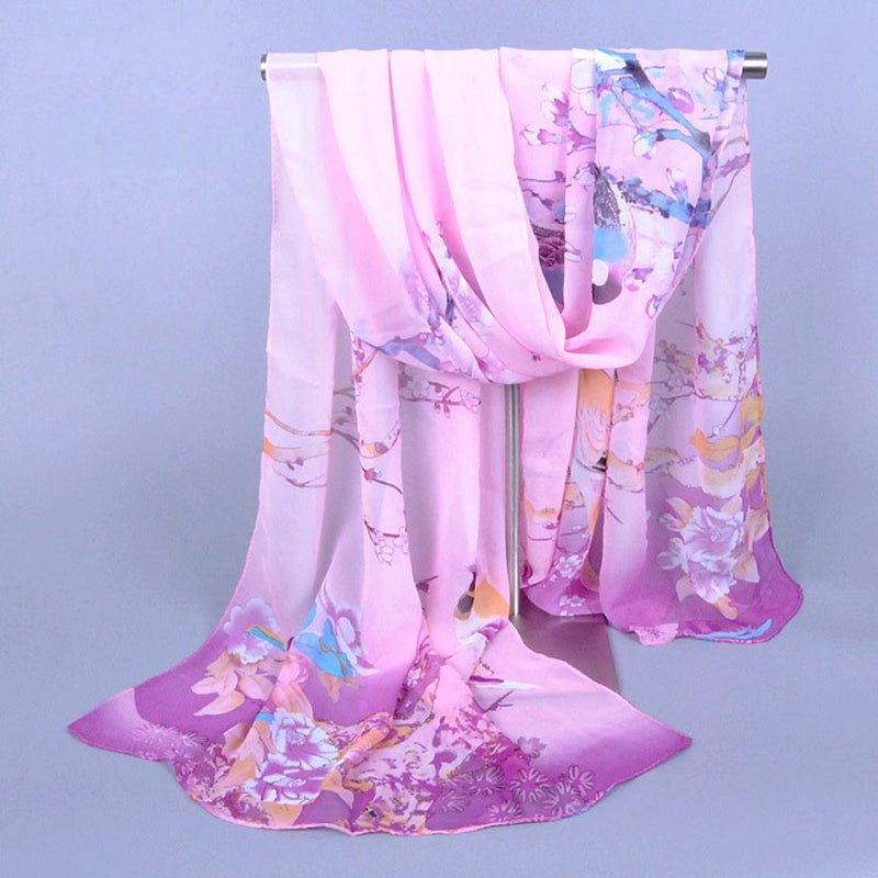 Chiffon Printed Chiffon Scarf For Women - Krosscanada