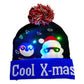 Christmas Decoration Knitted LED Light Cap Christmas Tree Snowman Adult Child Hat - Krosscanada