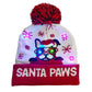 Christmas Decoration Knitted LED Light Cap Christmas Tree Snowman Adult Child Hat - Krosscanada