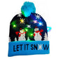 Christmas Decoration Knitted LED Light Cap Christmas Tree Snowman Adult Child Hat - Krosscanada