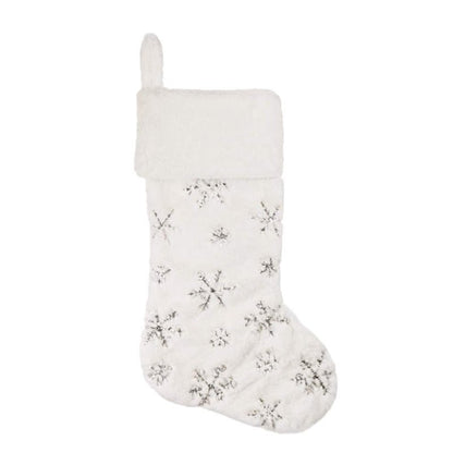 Christmas Embroidery Snowflake Plush Socks - Krosscanada