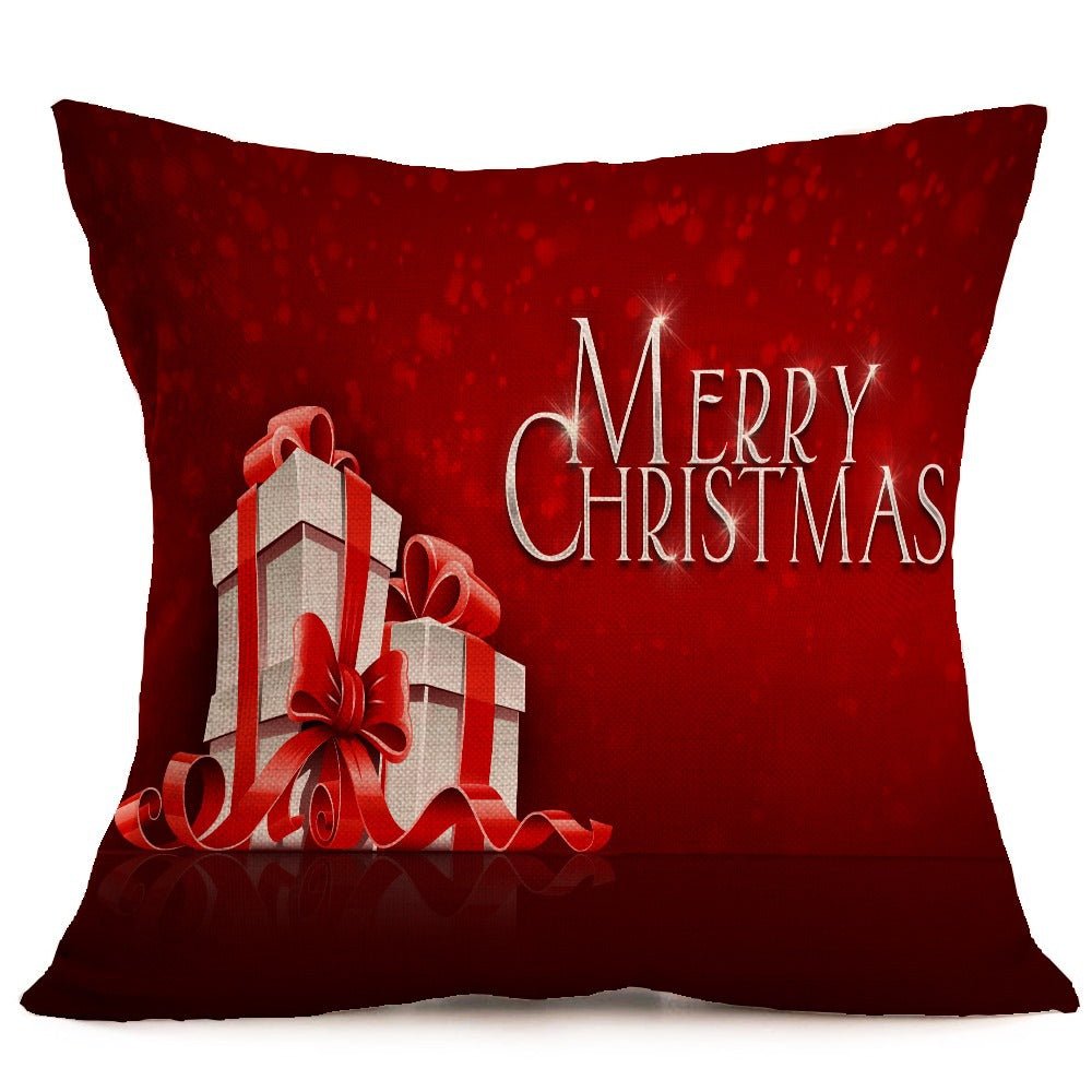 Christmas festive pattern car sofa pillow pillowcase - Krosscanada