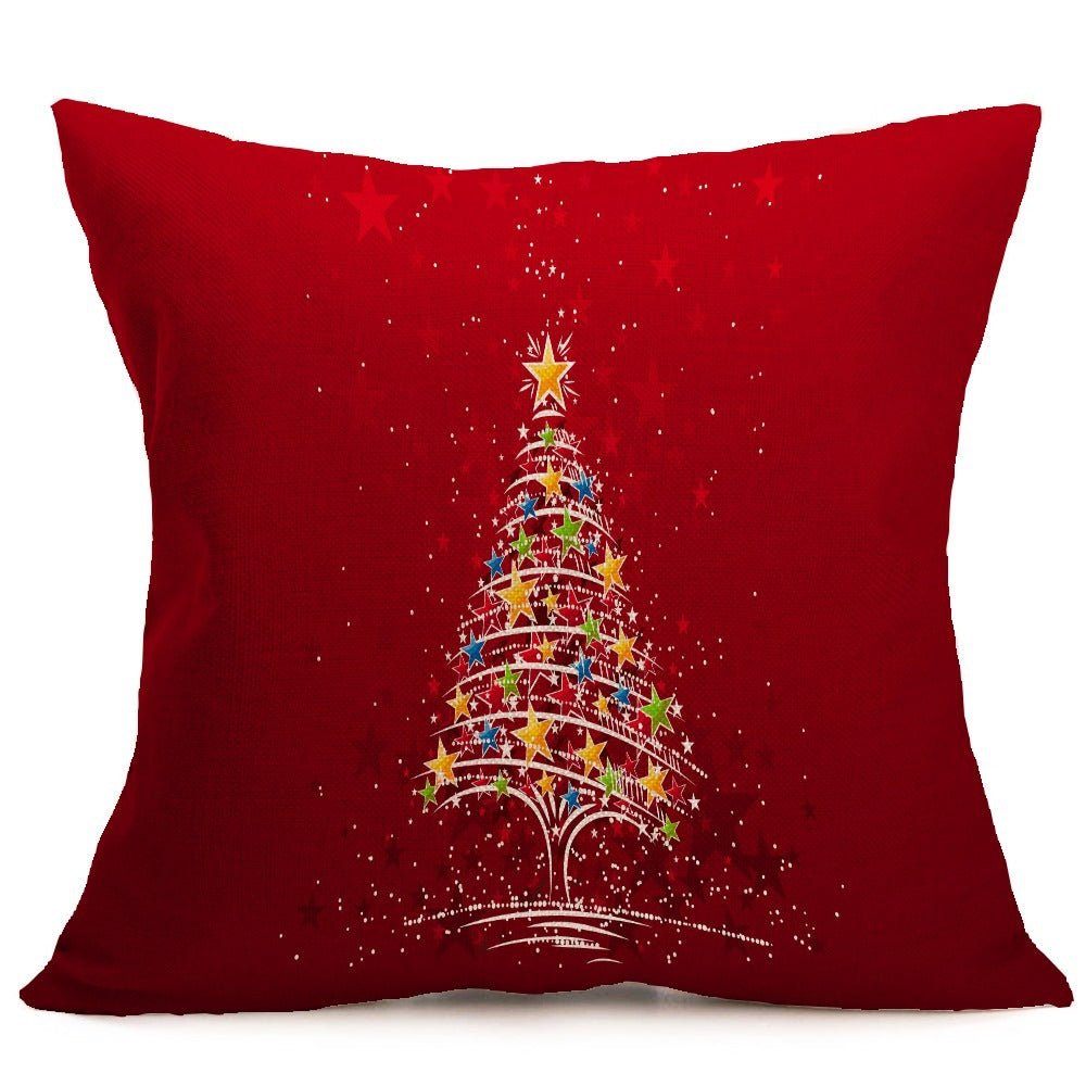 Christmas festive pattern car sofa pillow pillowcase - Krosscanada