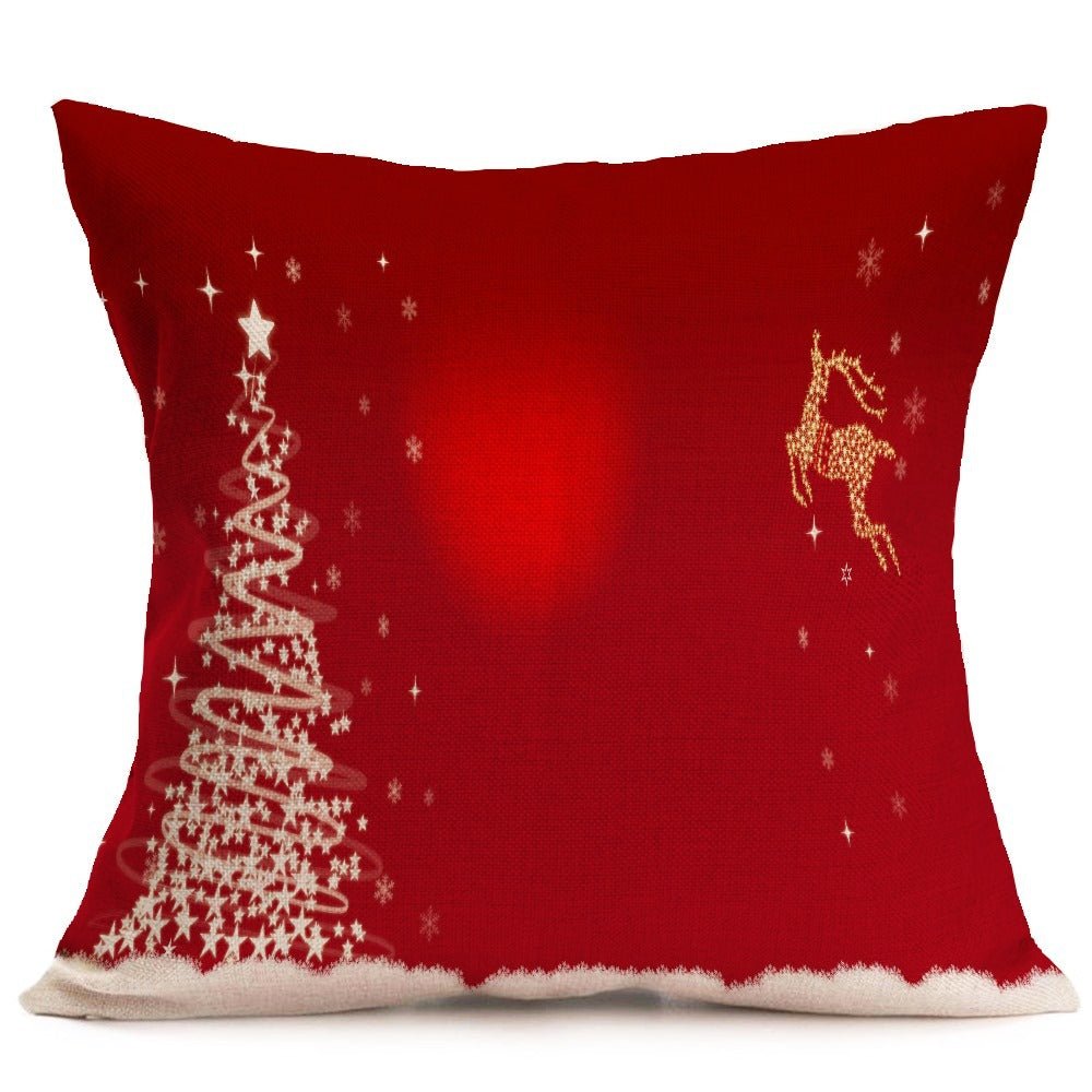 Christmas festive pattern car sofa pillow pillowcase - Krosscanada