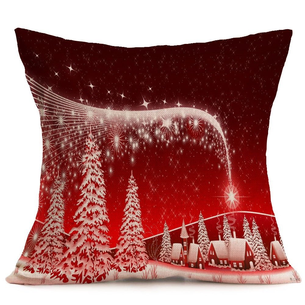 Christmas festive pattern car sofa pillow pillowcase - Krosscanada