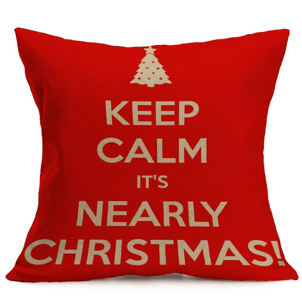 Christmas festive pattern car sofa pillow pillowcase - Krosscanada