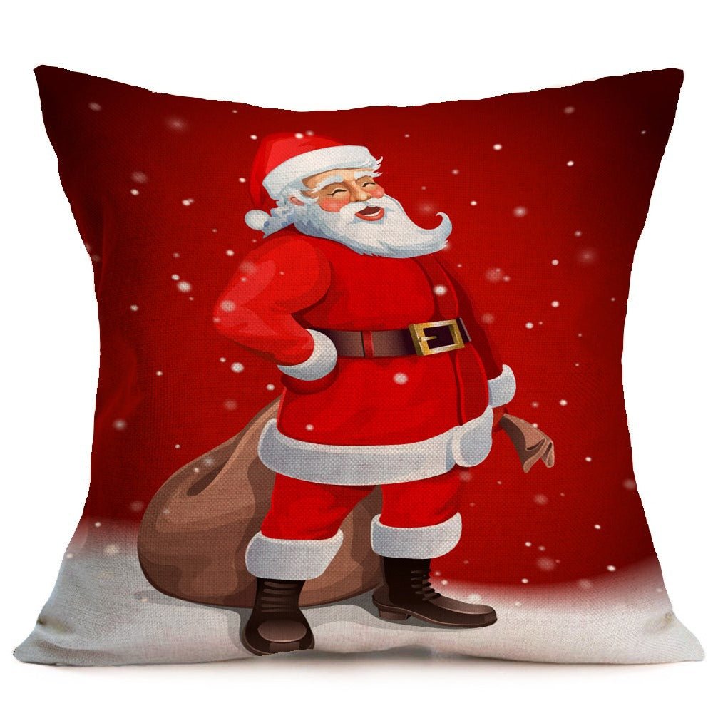 Christmas festive pattern car sofa pillow pillowcase - Krosscanada